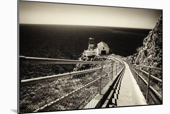 Lighthouse On The Edge-George Oze-Mounted Photographic Print