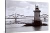 Lighthouse on The Hudson, Tarrytown, New York-George Oze-Stretched Canvas