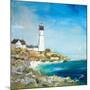 Lighthouse on the Rocky Shore I-Julie DeRice-Mounted Art Print