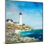 Lighthouse on the Rocky Shore I-Julie DeRice-Mounted Art Print