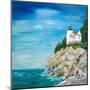 Lighthouse on the Rocky Shore II-Julie DeRice-Mounted Art Print