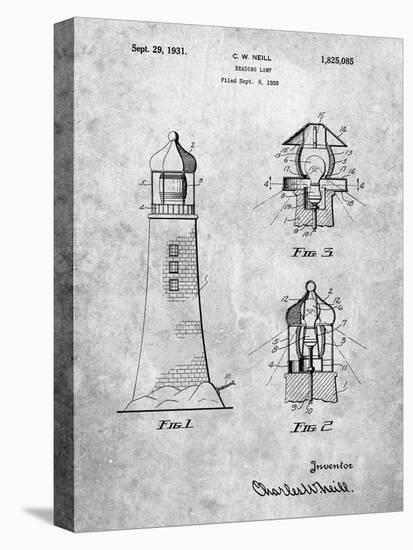 Lighthouse Patent-Cole Borders-Stretched Canvas