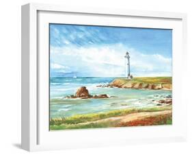 Lighthouse Path-Gregory Gorham-Framed Art Print