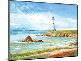 Lighthouse Path-Gregory Gorham-Mounted Art Print