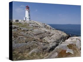 Lighthouse, Peggy's Cove, Nova Scotia, Canada, North America-Ethel Davies-Stretched Canvas