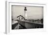 Lighthouse Perspective, Pigeon Point, California-George Oze-Framed Photographic Print