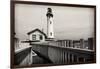 Lighthouse Perspective, Pigeon Point, California-George Oze-Framed Photographic Print