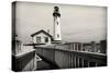 Lighthouse Perspective, Pigeon Point, California-George Oze-Stretched Canvas