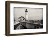 Lighthouse Perspective, Pigeon Point, California-George Oze-Framed Photographic Print