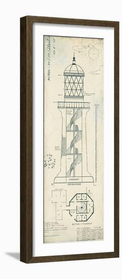 Lighthouse Plans I-The Vintage Collection-Framed Giclee Print