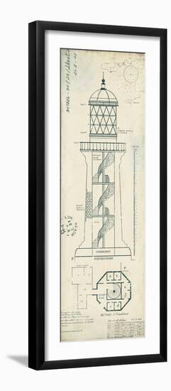 Lighthouse Plans I-The Vintage Collection-Framed Giclee Print