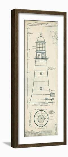 Lighthouse Plans II-The Vintage Collection-Framed Giclee Print