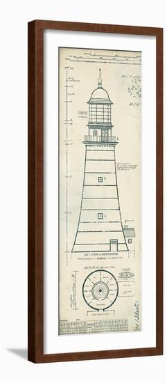 Lighthouse Plans II-The Vintage Collection-Framed Giclee Print