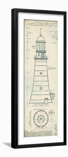 Lighthouse Plans II-The Vintage Collection-Framed Giclee Print