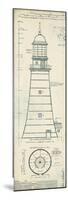 Lighthouse Plans II-The Vintage Collection-Mounted Giclee Print