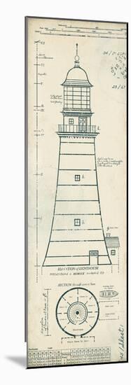 Lighthouse Plans II-The Vintage Collection-Mounted Giclee Print