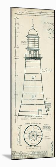 Lighthouse Plans II-The Vintage Collection-Mounted Giclee Print