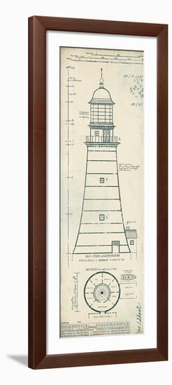 Lighthouse Plans II-The Vintage Collection-Framed Giclee Print