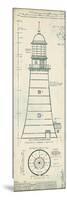 Lighthouse Plans II-The Vintage Collection-Mounted Giclee Print