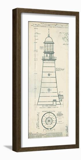 Lighthouse Plans II-The Vintage Collection-Framed Art Print