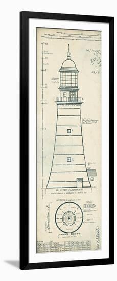 Lighthouse Plans II-The Vintage Collection-Framed Giclee Print