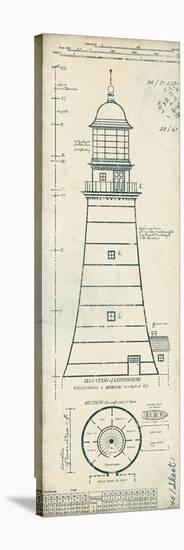 Lighthouse Plans II-The Vintage Collection-Stretched Canvas