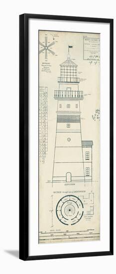 Lighthouse Plans III-The Vintage Collection-Framed Giclee Print