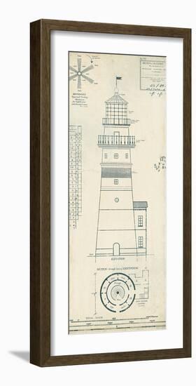 Lighthouse Plans III-The Vintage Collection-Framed Art Print