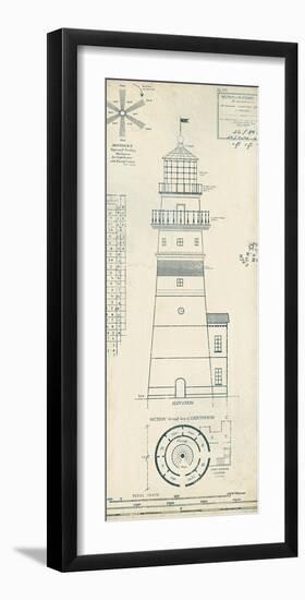 Lighthouse Plans III-The Vintage Collection-Framed Art Print