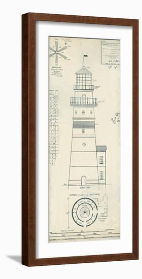 Lighthouse Plans III-The Vintage Collection-Framed Art Print