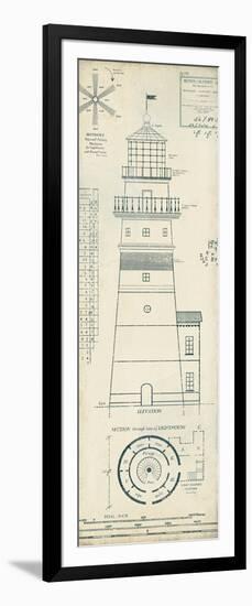 Lighthouse Plans III-The Vintage Collection-Framed Giclee Print