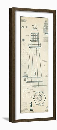 Lighthouse Plans IV-The Vintage Collection-Framed Giclee Print