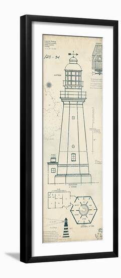 Lighthouse Plans IV-The Vintage Collection-Framed Giclee Print