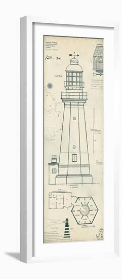 Lighthouse Plans IV-The Vintage Collection-Framed Giclee Print