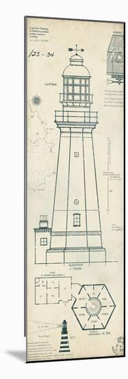 Lighthouse Plans IV-The Vintage Collection-Mounted Giclee Print