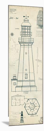 Lighthouse Plans IV-The Vintage Collection-Mounted Giclee Print