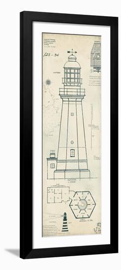 Lighthouse Plans IV-The Vintage Collection-Framed Giclee Print