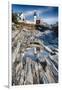 Lighthouse Reflection, Pemaquid Point, Maine-George Oze-Framed Photographic Print