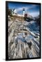 Lighthouse Reflection, Pemaquid Point, Maine-George Oze-Framed Photographic Print
