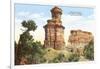 Lighthouse Rock, Palo Duro Park, Texas-null-Framed Art Print