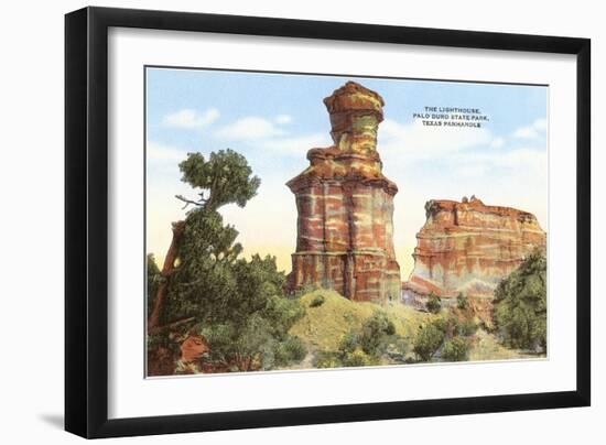 Lighthouse Rock, Palo Duro Park, Texas-null-Framed Art Print