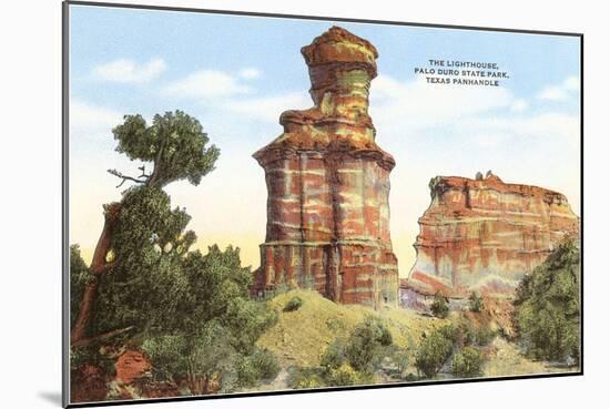 Lighthouse Rock, Palo Duro Park, Texas-null-Mounted Art Print