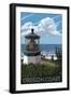 Lighthouse Scene - Oregon Coast-Lantern Press-Framed Art Print