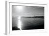 Lighthouse Sound Black and White-Sue Schlabach-Framed Art Print