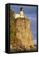 Lighthouse Split Rock Lighthouse and Lake Superior-null-Framed Stretched Canvas