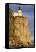 Lighthouse Split Rock Lighthouse and Lake Superior-null-Framed Stretched Canvas