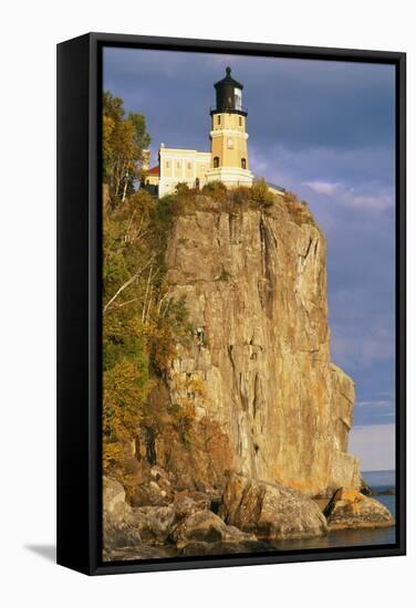 Lighthouse Split Rock Lighthouse and Lake Superior-null-Framed Stretched Canvas