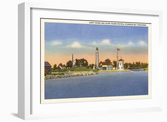 Lighthouse, Sturgeon Bay, Wisconsin-null-Framed Art Print