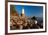 Lighthouse Taksensand, Alsen Island, Denmark-Thomas Ebelt-Framed Photographic Print