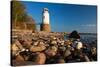 Lighthouse Taksensand, Alsen Island, Denmark-Thomas Ebelt-Stretched Canvas